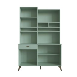 Armário de Cozinha Compacta 5 Portas Maya Casamia - Verde Bellagio e Snow - 3 Armário de Cozinha Compacta 5 Portas Maya Casamia - Verde Bellagio e Snow - 3