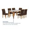 Conjunto Mesa Melina 170cmx90cm com 6 Cadeiras Luisa Tampo Smart Plus com Vidro - 8