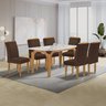 Conjunto Mesa Melina 170cmx90cm com 6 Cadeiras Luisa Tampo Smart Plus com Vidro - 1