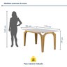 Conjunto Mesa Melina 170cmx90cm com 6 Cadeiras Luisa Tampo Smart Plus com Vidro - 9