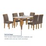 Conjunto Mesa Melina 170cmx90cm com 6 Cadeiras Luisa Tampo Smart Plus com Vidro - 8