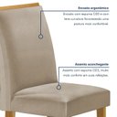 Ver imagem 6 de Conjunto Mesa Melina 170cmx90cm com 6 Cadeiras Luisa Tampo Smart Plus com Vidro