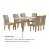 Conjunto Mesa Melina 170cmx90cm com 6 Cadeiras Luisa Tampo Smart Plus com Vidro - 8
