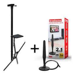Suporte Tv de Teto e Antena Digital Interna Consultório Cs0050b-shd500 - 3