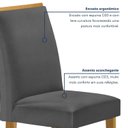 Ver imagem 6 de Conjunto Mesa Melina 170cmx90cm com 6 Cadeiras Luisa Tampo Smart Plus com Vidro
