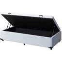 Ver imagem 1 de Cama Box Baú Solteiro Blindado Sintético Branco
