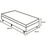 Cama Box Baú Solteiro Blindado Sintético Branco - 4