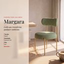 Ver imagem 2 de Cadeira Sala de Jantar Margara Kit 6 Aço Dourado Napoli D03 - D'Rossi