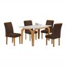 Conjunto Mesa Melina 120cmx90cm com 4 Cadeiras Luisa Tampo Smart Plus com Vidro - 15