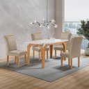 Ver imagem 1 de Conjunto Mesa Melina 120cmx90cm com 4 Cadeiras Luisa Tampo Smart Plus com Vidro