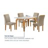 Conjunto Mesa Melina 120cmx90cm com 4 Cadeiras Luisa Tampo Smart Plus com Vidro - 7
