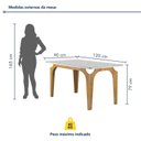 Ver mais imagens de Conjunto Mesa Melina 120cmx90cm com 4 Cadeiras Luisa Tampo Smart Plus com Vidro