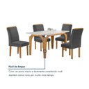 Ver mais imagens de Conjunto Mesa Melina 120cmx90cm com 4 Cadeiras Luisa Tampo Smart Plus com Vidro