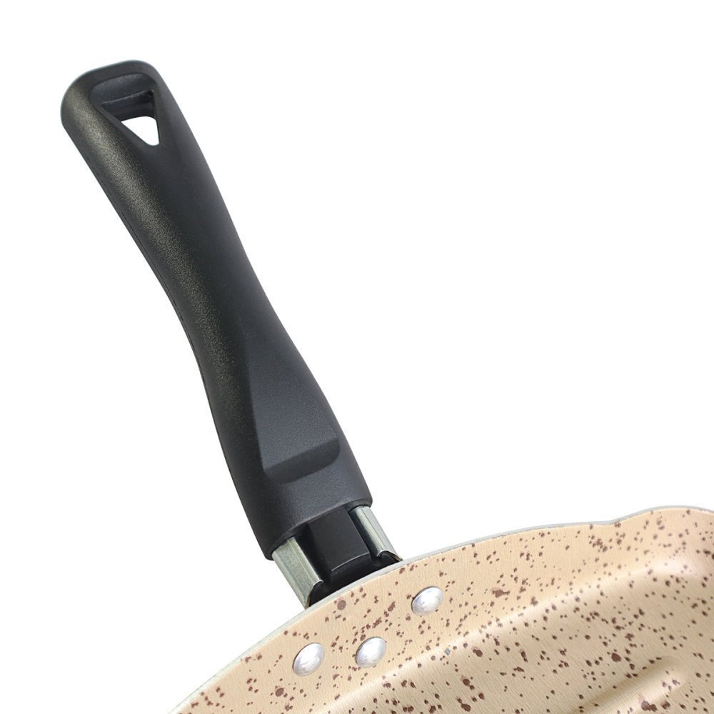 Frigideira Grill em Alumínio Antiaderente de 24 Cm Quadrada Linha Colore Cor Bege Stone Cozinha Fáci - 3