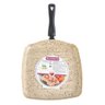Frigideira Grill em Alumínio Antiaderente de 24 Cm Quadrada Linha Colore Cor Bege Stone Cozinha Fáci - 1