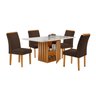 Conjunto Mesa Elis 120cmx90cm com 4 Cadeiras Luisa Tampo Slim Plus com Vidro - 17