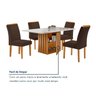 Conjunto Mesa Elis 120cmx90cm com 4 Cadeiras Luisa Tampo Slim Plus com Vidro - 9