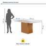 Conjunto Mesa Elis 120cmx90cm com 4 Cadeiras Luisa Tampo Slim Plus com Vidro - 10