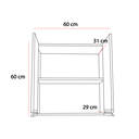 Ver imagem 7 de Armário Suspenso 02 Portas 60 Cm em Mdf Branco Moveara
