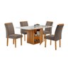 Conjunto Mesa Elis 120cm X 90cm com 4 Cadeiras Luisa Tampo Slim Plus com Vidro - 17