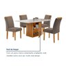 Conjunto Mesa Elis 120cm X 90cm com 4 Cadeiras Luisa Tampo Slim Plus com Vidro - 9