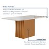Conjunto Mesa Elis 120cm X 90cm com 4 Cadeiras Luisa Tampo Slim Plus com Vidro - 4