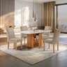 Conjunto Mesa Elis 120cm X 90cm com 4 Cadeiras Luisa Tampo Slim Plus com Vidro - 1