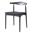 Ver imagem 2 de Kit 4 Cadeiras Cora Rivatti em Polipropileno Preto e Assento Estofado em Pu Preto