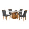 Conjunto Mesa Elis 120cm X 90cm com 4 Cadeiras Luisa Tampo Slim Plus com Vidro - 17