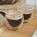 Ver imagem 4 de Kit 4 Copos Vidro Borossilicato Parede Dupla Chá Suco 230ml