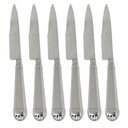 Ver imagem 1 de 6 Facas de Mesa Jumbo Churrasco 25cm Aço Inox Prateada Jantar Churrascaria