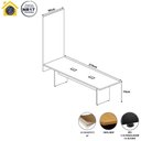 Ver imagem 6 de Mesa Escritório p/ Reunião 2,70m e Painel TV MDF F5 Office Cor:Freijó com Preto