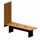 Ver imagem 4 de Mesa Escritório p/ Reunião 2,70m e Painel TV MDF F5 Office Cor:Freijó com Preto
