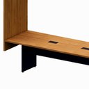 Ver imagem 5 de Mesa Escritório p/ Reunião 2,70m e Painel TV MDF F5 Office Cor:Freijó com Preto