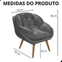 Ver mais imagens de Kit 2 Poltrona California para Sala Veludo Amamentação Papai