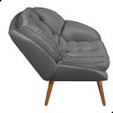 Ver imagem 6 de Kit 2 Poltrona California para Sala Veludo Amamentação Papai