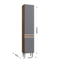 Ver imagem 4 de Paneleiro para Cozinha 2 Portas Athena Laranja/Freijo/Cinza