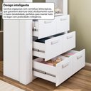 Ver imagem 3 de Cama Infantil Alta com Escrivaninha Crrui CAM007 6 Gavetas Grade de Proteção MDP Branco Fosco