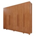 Ver imagem 4 de Guarda-Roupa Casals 6 Portas 6 Gavetas com Pés Angra Marrom/Cinamomo