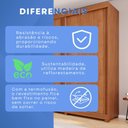 Ver imagem 5 de Guarda-Roupas 3 Portas 6 Gavetas com Pés Dinamarca Marrom/Cinamomo