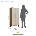 Ver imagem 6 de Multiuso 2 Portas 3 Prateleiras Araucaria Kaiki Móveis