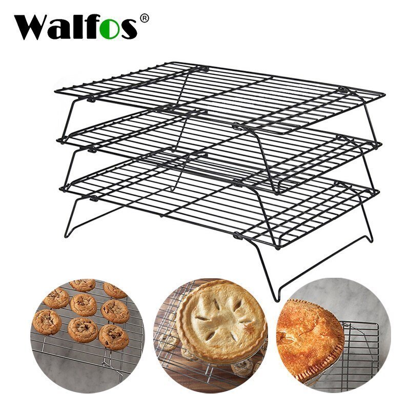 Suporte de Cozinha Empalhável Bolo WALFOS, 2 Bandeja com Refrigeração, Forno e Churrasco Tamanho M - 3