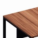 Ver imagem 5 de Plataforma de Trabalho 1,20 m X 1,20 m 2 Lugares Pés Metal 100% MDF F5 Office Cor:Nogal com Preto