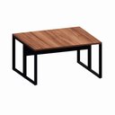 Ver imagem 4 de Plataforma de Trabalho 1,20 m X 1,20 m 2 Lugares Pés Metal 100% MDF F5 Office Cor:Nogal com Preto