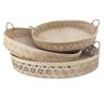 Conjunto 3 Bandejas Decorativas Oval de Bambu Mb0195 Btc - 1
