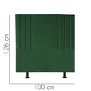 Ver imagem 3 de Cabeceira Estofada Grécia 100CM Solteiro Suede Verde - D A DECOR