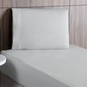 Ver imagem 2 de Jogo de Lençol Solteiro Percal 200 Fios 100% Algodão 2 Peças - Cinza