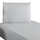 Ver imagem 1 de Jogo de Lençol Solteiro Percal 200 Fios 100% Algodão 2 Peças - Cinza