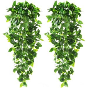 Kit com 2 Plantas Folhagem de Heras 65cm Verde Artificial