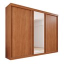 Ver imagem 3 de Guarda-Roupas 3 Portas 6 Gavetas com Espelho Dinamarca Marrom/Cinamomo